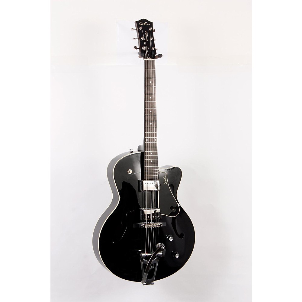 UPC 888365219271 product image for Godin 5th Avenue Uptown GT Guitar with Bigsby Solid Black 888365219271 | upcitemdb.com