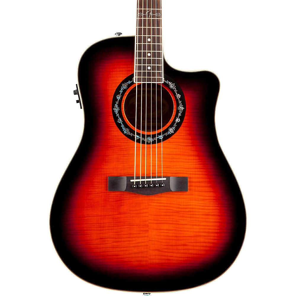 Fender TBucket 300 CE Cutaway AcousticElectric Dreadnought Guitar