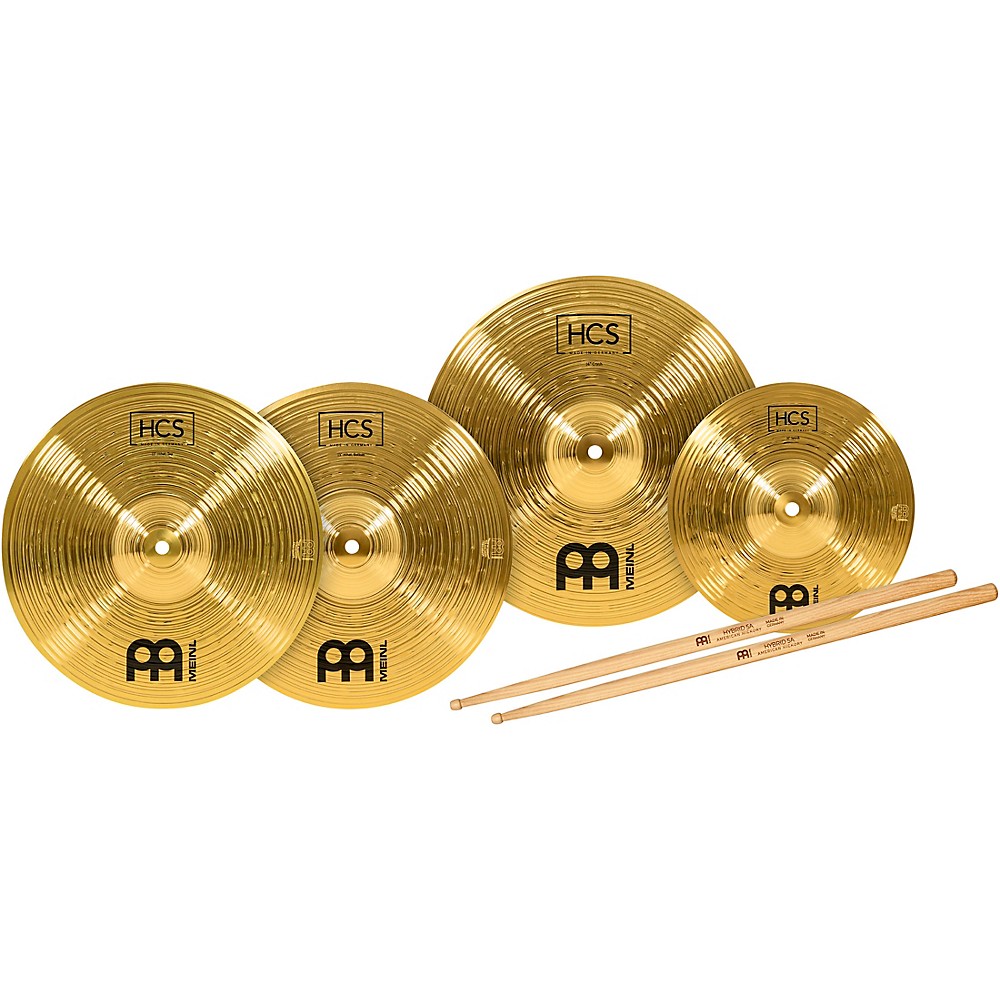 Meinl HCS Cymbal Pack with FREE Splash, Sticks, and Lessons eBay