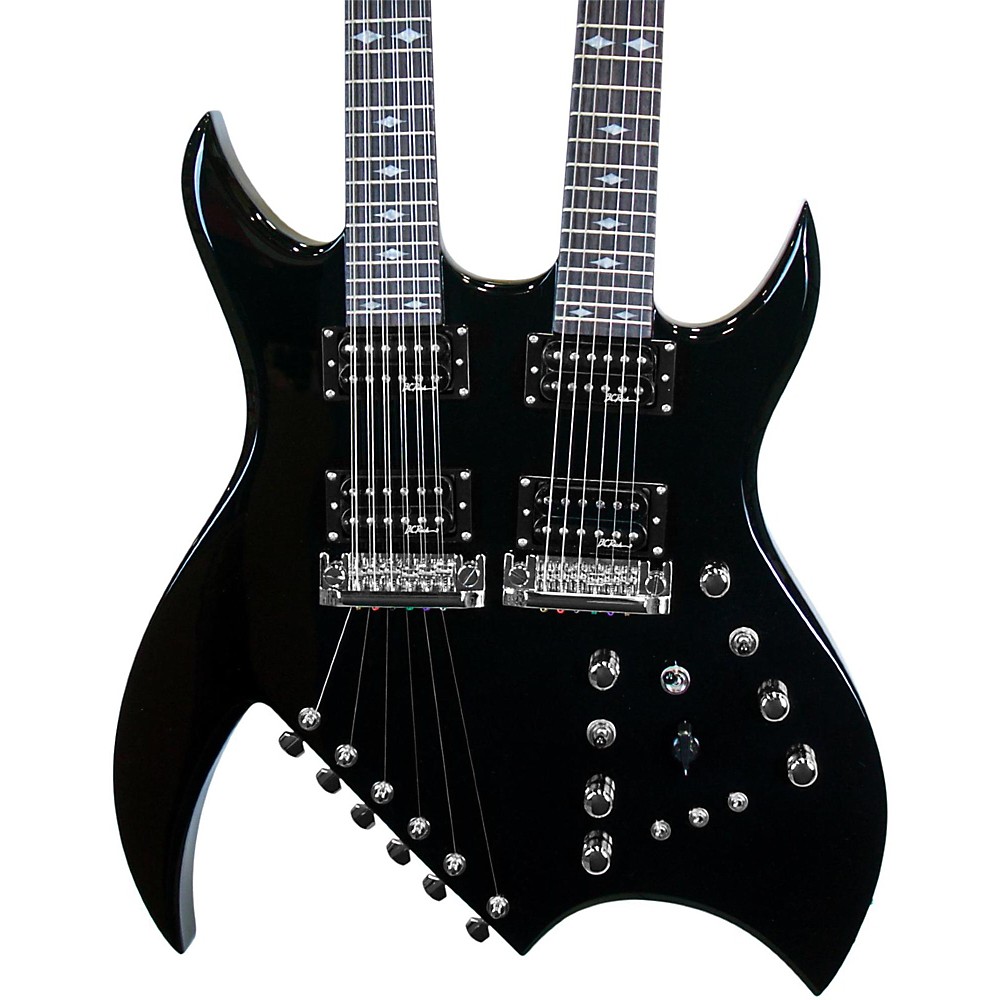 UPC 701963028185 product image for B.C. Rich Pro X Custom Bich Double Neck Electric Guitar Gloss Black | upcitemdb.com