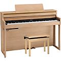 Roland HP704 Digital Upright Piano With Bench WhiteLight Oak