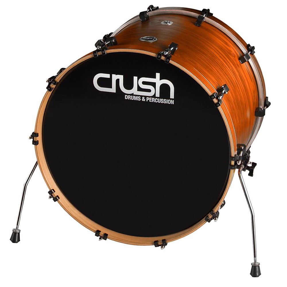 Crush Drums & Percussion Chameleon Ash Bass Drum Trans Satin Orange