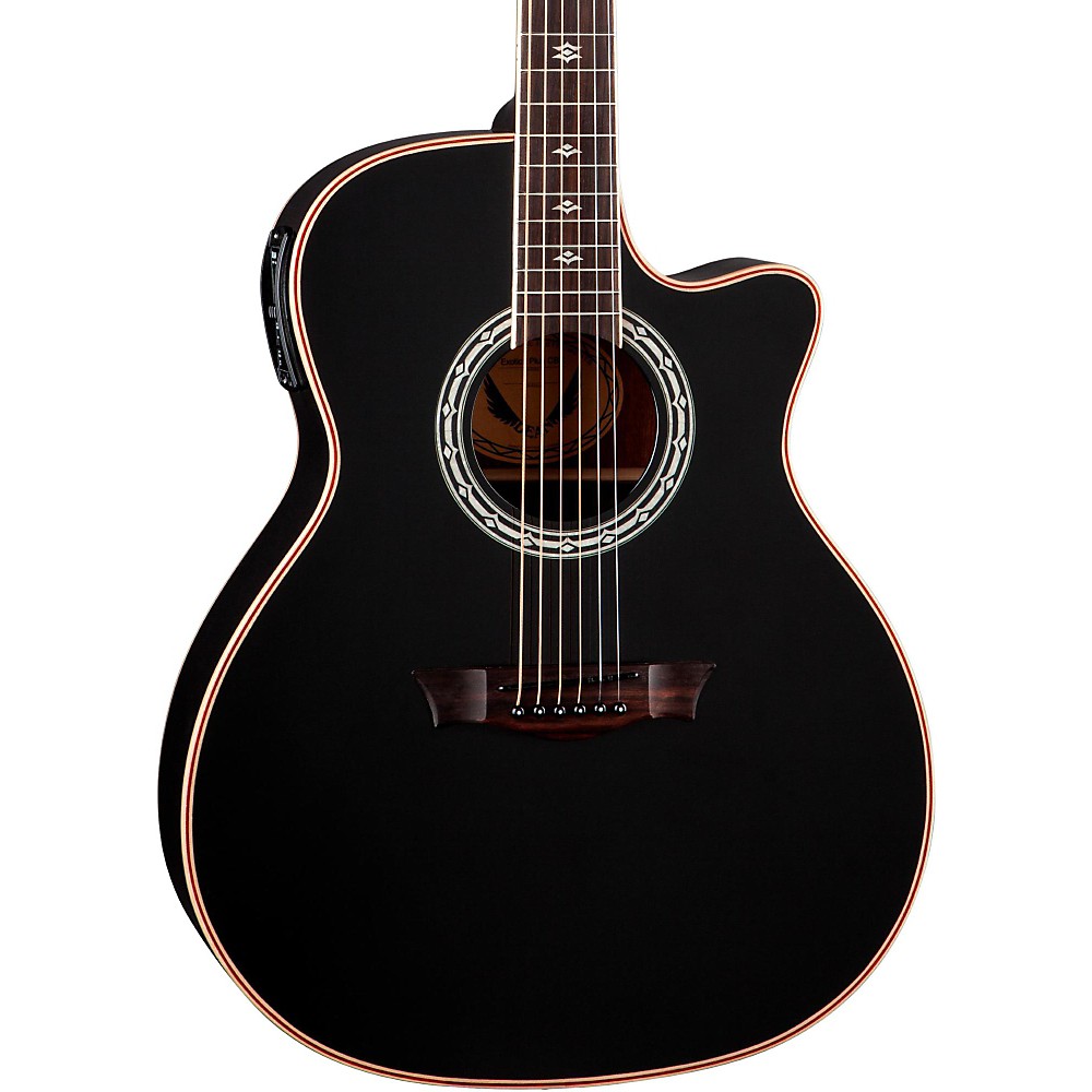 Dean Exotica Plus Solid Top Acousticelectric Guitar Classic Black eBay