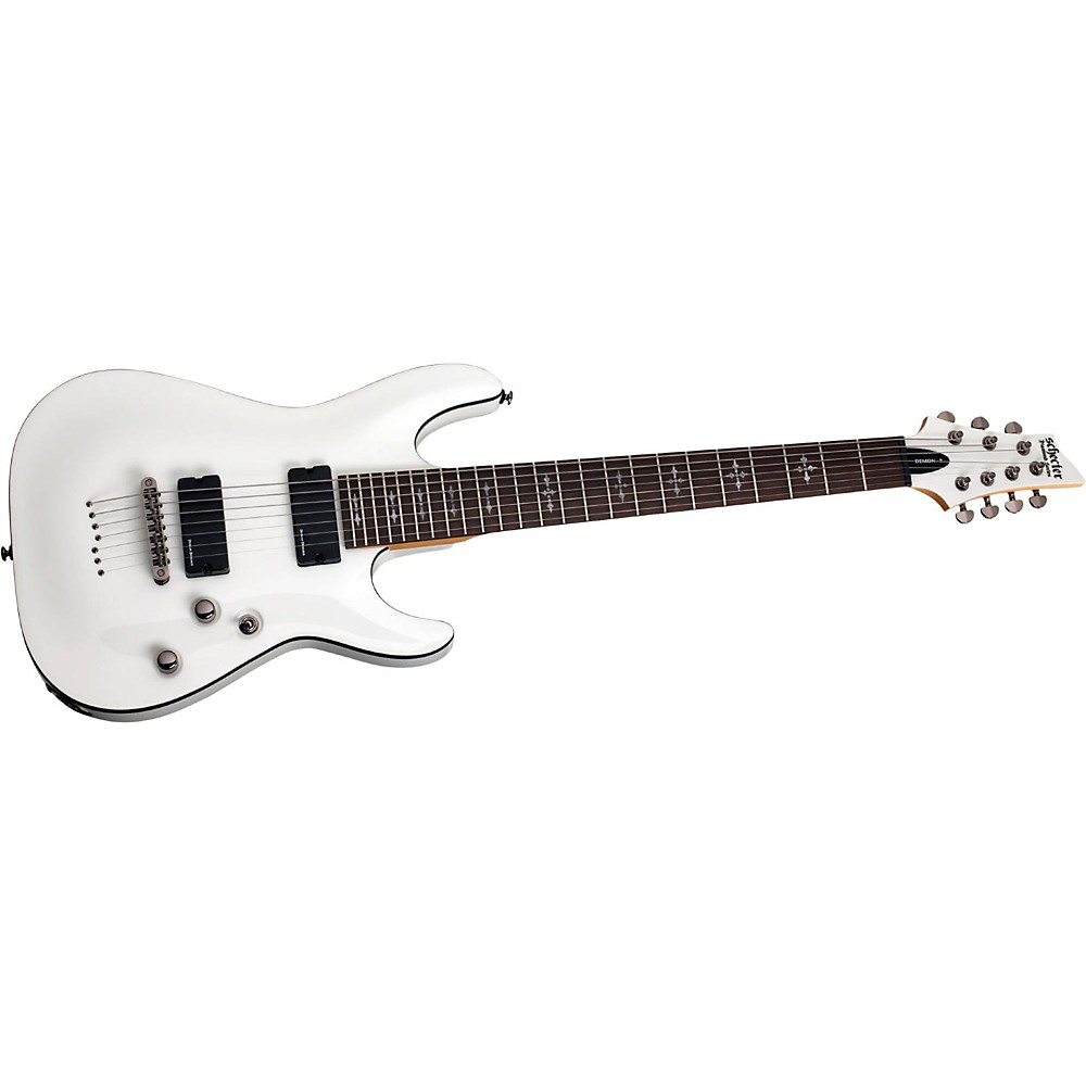 Schecter Guitar Research Demon-7 Electric Guitar Vintage White