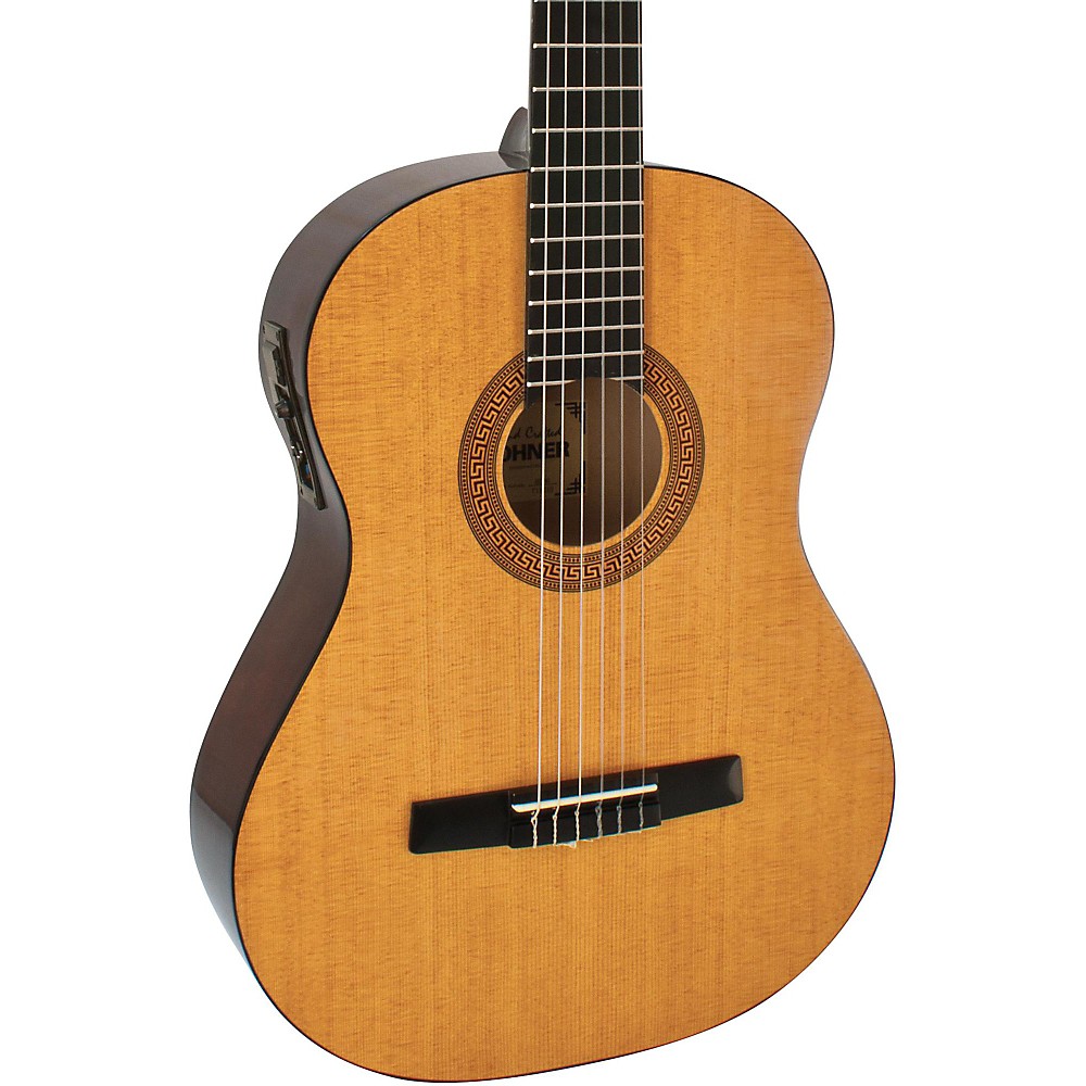 Hohner Hc06e Classical Nylon String Acoustic-Electric Guitar Natural