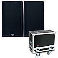 QSC K12.2 Powered Speaker Pair With Gator G-TOUR SPKR-2K12 Speaker Case