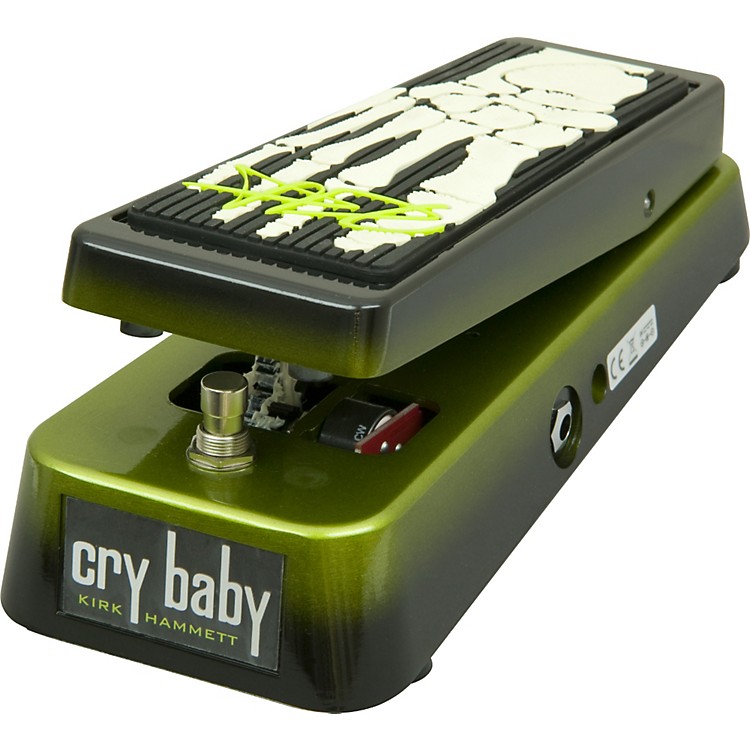 Dunlop KH95 Kirk Hammett Signature Cry Baby Wah Guitar Effects Pedal Black and Green Musician