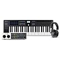 Arturia KeyLab Essential MK3 MIDI Keyboard Controller With Universal Audio Volt 2 USB Audio Interface & TASCAM TH-200X Studio Headphones - Black