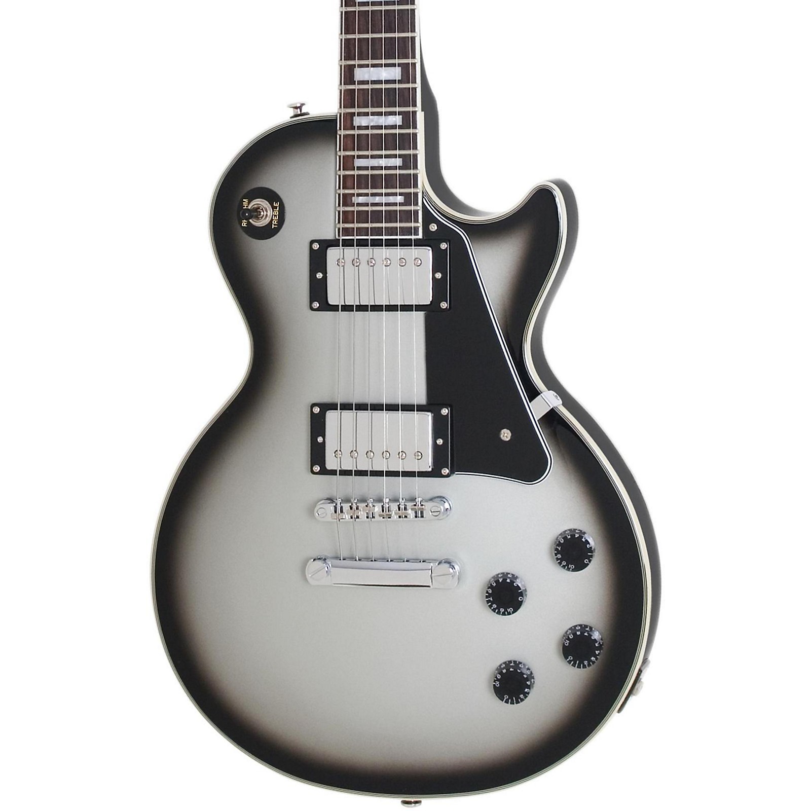 Epiphone Limited Edition Les Paul Custom Pro Electric Guitar Silver Burst Musician S Friend