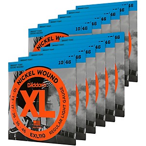 D'Addario EXL110-12P Nickel Wound Light Electric Guitar String (12-Pack)