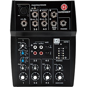 Harbinger L502 5-Channel Mixer With XLR Mic Preamp