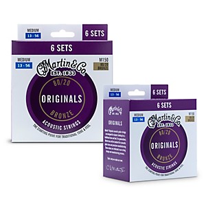 Martin Originals 80/20 Bronze Acoustic Guitar Strings Medium 12-Pack
