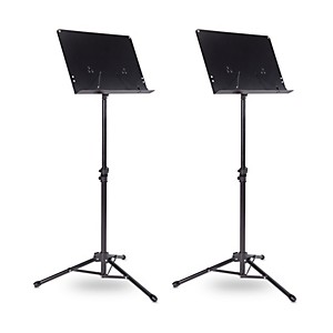 Musician's Gear Tripod Orchestral Music Stand Regular Black - 2 Pack