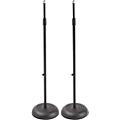 Proline MS235BK Round Base Mic Stand 2-Pack Black