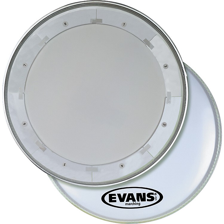 Evans MX1 White Marching Bass Drum Head Musician's Friend