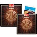 D'Addario NB1356 Nickel Bronze Medium Acoustic Strings 2-Pack with EJ16 Phosphor Bronze Light Single-Pack