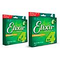 Elixir Nickel-Plated Steel 4-String Bass Strings with NANOWEB Coating, Long Scale, Light (.045-.105) 2-Pack