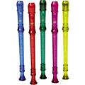 Canto One-Piece Translucent Soprano Recorder with Baroque Fingering Transparent YellowTransparent Blue
