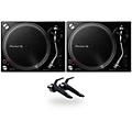 Pioneer DJ PLX-500 Direct-Drive Professional Turntable Pair (Black) with Ortofon Concorde Mix Cartridge Twin Pack