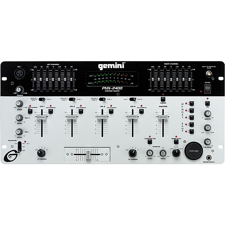 Gemini PMX2400 FourChannel DJ Mixer with Sampler Musician's Friend