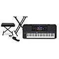 Yamaha PSR-SX720 61-Key Mid-Level Arranger Keyboard Essentials Bundle White