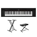 Yamaha Piaggero NP-15 61-Key Portable Keyboard With Power Adapter Black Essentials PackageBlack Essentials Package