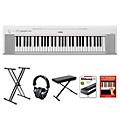 Yamaha Piaggero NP-15 61-Key Portable Keyboard With Power Adapter Black Essentials PackageWhite Beginner Package