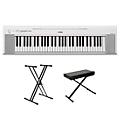 Yamaha Piaggero NP-15 61-Key Portable Keyboard With Power Adapter White Beginner PackageWhite Essentials Package