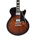 D'Angelico Premier SS Semi-Hollow Electric Guitar w/ Stopbar tailpiece Black FlakeBrown Burst