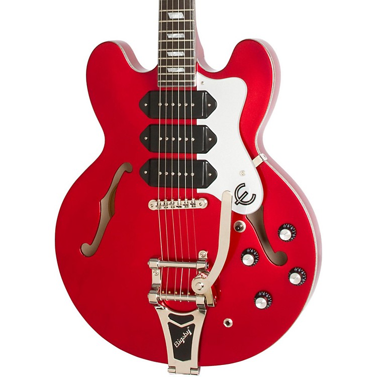 Epiphone Riviera Custom P93 Red Royale Hollowbody Electric Guitar Red