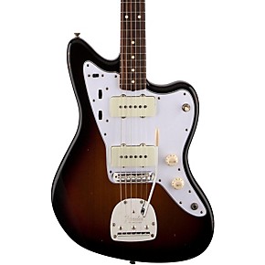 jazzmaster worn road 60s guitar electric fender sunburst tone music123 mmgs7 musiciansfriend