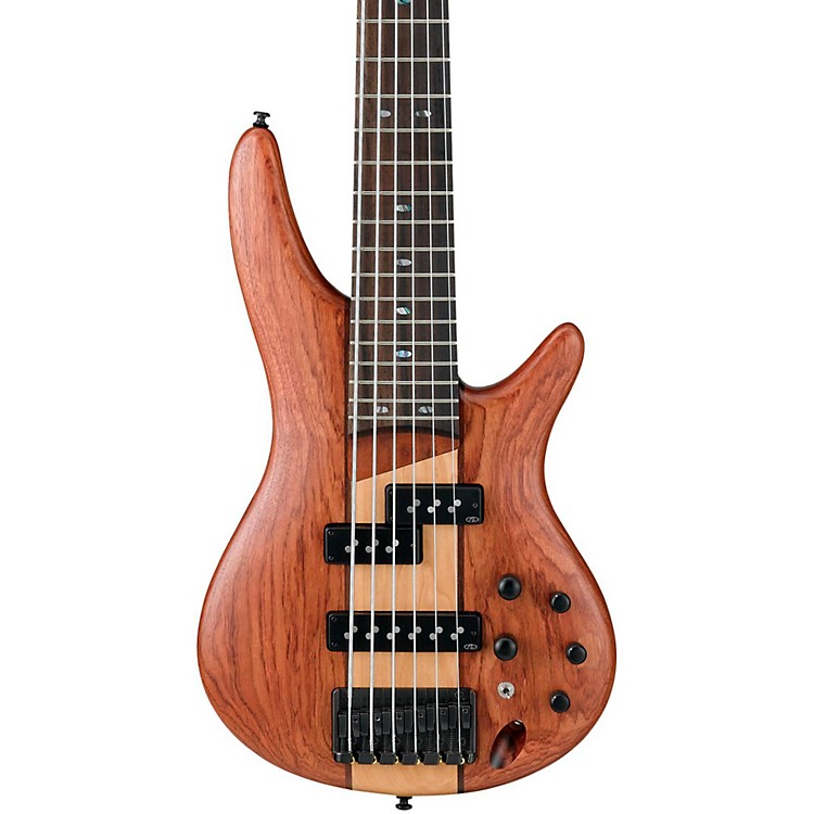 Ibanez SR756 6String Electric Bass Guitar Flat Natural Musician