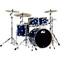 DW SSC Collector's Series 4-Piece Shell Pack Satin White Twisted Chrome HardwareBlue Moonstone Chrome Hardware