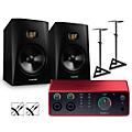 Focusrite Scarlett 4i4 4th Gen With Adam Audio T-Series Studio Monitor Pair Bundle (Stands & Cables Included) T8V