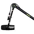 Shure Shure Deluxe Articulating Desktop Mic Boom Stand with Black MV7 Microphone Clear