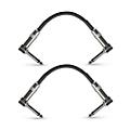 Musician's Gear Standard Instrument Patch Cable-6 in.-Black (2 Pack)