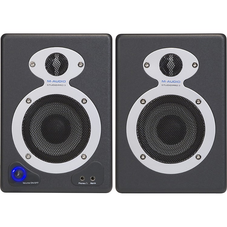 MAudio StudioPro 3 Desktop Audio Monitors Musician