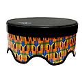 Toca Sympatico Short Gathering Drum With Pre-Tuned Synthetic Leather Head 18 in Kente Cloth18 in Kente Cloth