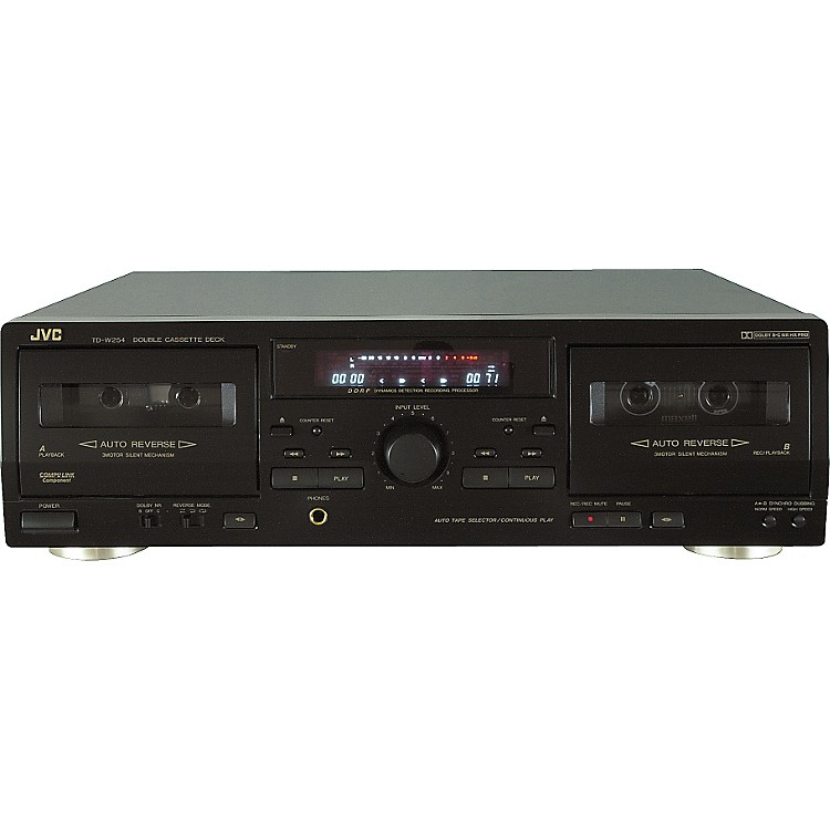JVC TDW254BK Dual Well Cassette Deck Musician's Friend