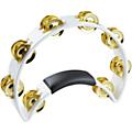 RhythmTech Tambourine With Brass Jingles Black 9.5 in.White 9.5 In