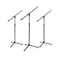 Musician's Gear Tripod Boom Microphone Stand - 3 Pack Black