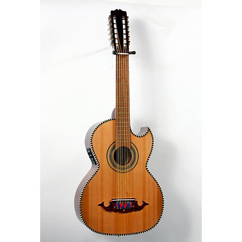 Open Box Paracho Elite Guitars Victoria P 12 String Acoustic Electric Bajo Sexto Natural 4063