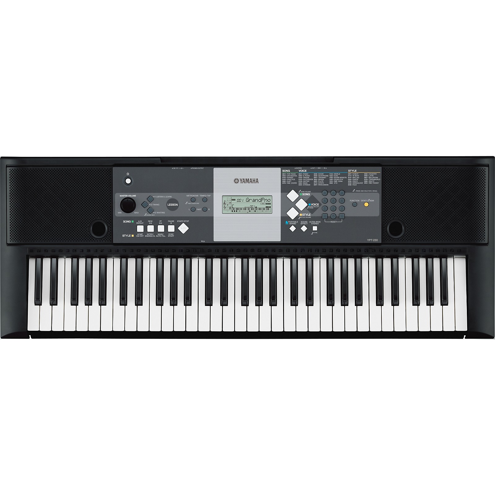 Yamaha YPT 230 61 Key Entry Level Portable Keyboard Musician S Friend