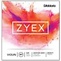 D'Addario Zyex Series Violin String Set 4/4 Size Medium, Silver D4/4 Size Heavy, Aluminum D