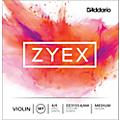 D'Addario Zyex Series Violin String Set 1/16 Size4/4 Size Medium, Silver D