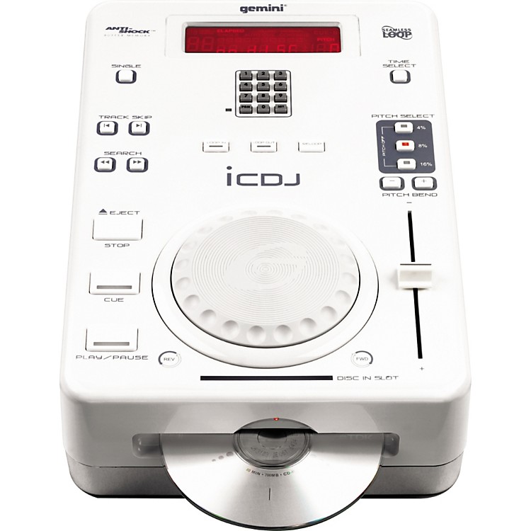Gemini iCDJ Professional DJ Single CD Player Musician's Friend