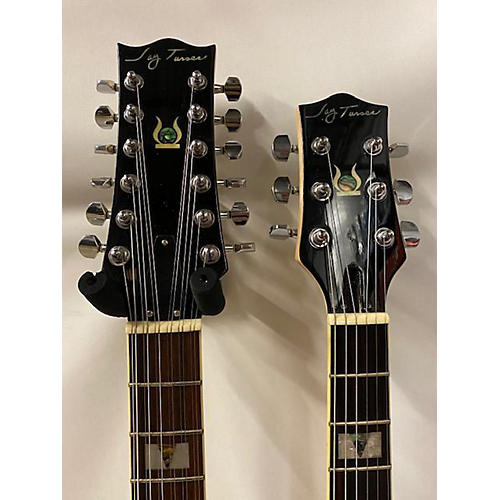 Jay Turser Double Neck 6/12 Solid Body Electric Guitar Greenburst