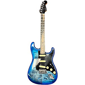 Used Fender American Ultra Stratocaster Solid Body Electric Guitar denim burst