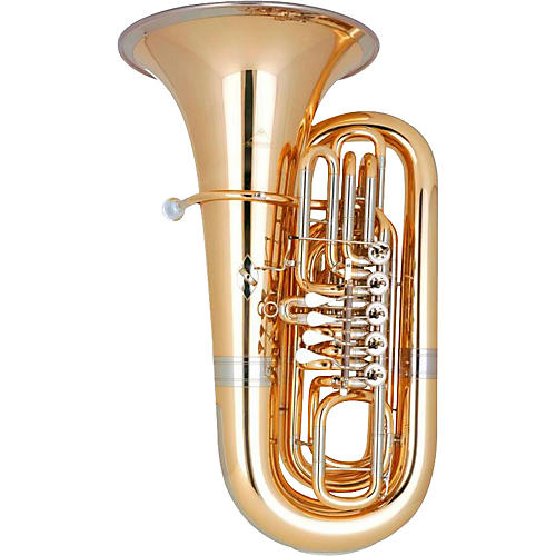 0091B 07005 191 Silver Yellow Brass Bb Tuba 4/4 5-Valve