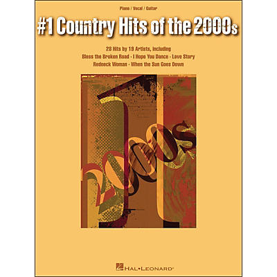 Hal Leonard #1 Country Hits Of The 2000s arranged for piano, vocal, and guitar (P/V/G)